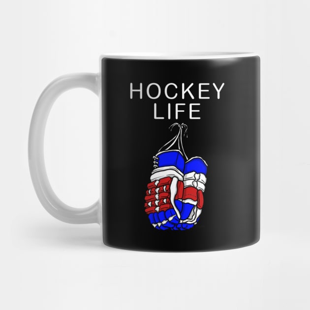 HOCKEY LIFE Ice Hockey Gloves by ScottyGaaDo